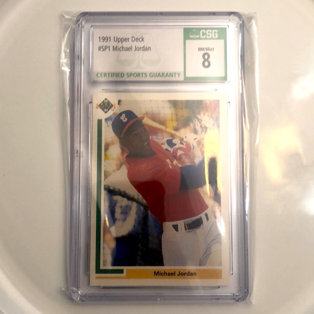 1991 Upper Deck #SP1 Michael Jordan Baseball Rookie White Sox CSG NM/Mint 8